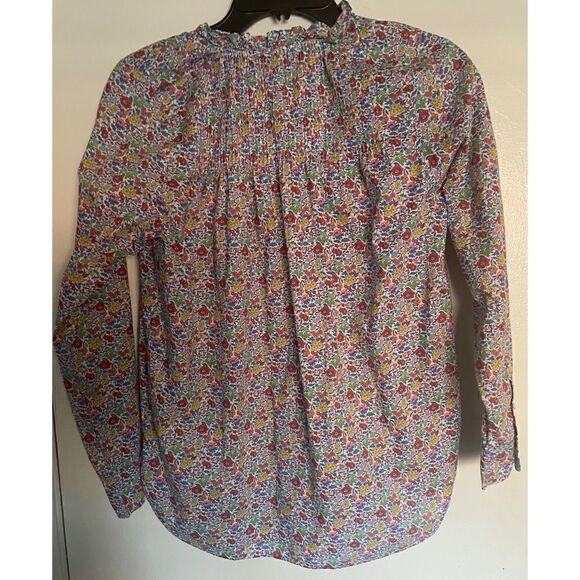 J.Crew LIBERTY FAVOURITE FLOWERS RUFFLE
CLASSIC POPOVER SHIRT Size 4/ pristine - Picture 6 of 9